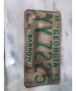 Vintage 1983 Georgia Barrow County License Plate YY7225 Expired - £9.34 GBP