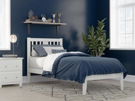 Afi Tahoe Twin Xl Size Platform Bed With Charging Station In White - $247.99