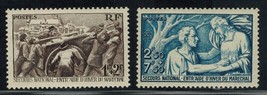 FRANCE Sc# b112-113 MVLH Pétain Nat&#39;l Relief Fund complete set(1941) Semi-Postal - £4.69 GBP