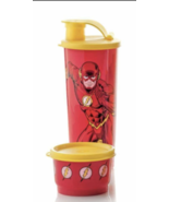 Tupperware (new) THE FLASH - SNACK SET - TUMBLER 16 OZ. &amp; SNACK CUP - £15.86 GBP