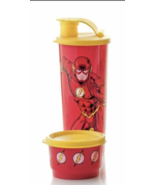 Tupperware (new) THE FLASH - SNACK SET - TUMBLER 16 OZ. &amp; SNACK CUP - £15.08 GBP