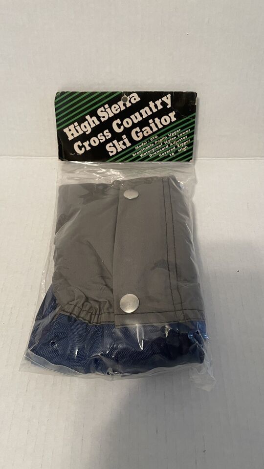 High Sierra Cross Country Ski Gray/Black Poplin Gaitor Model 2TG NEW Vin... - $12.66