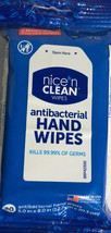 Nice &#39;n Clean Hand Wipes Kills 99.9% of Germs 1ea 20pcs Pack - £3.04 GBP