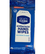 Nice &#39;n Clean Hand Wipes Kills 99.9% of Germs 1ea 20pcs Pack - £3.02 GBP