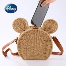 Mickey Magic: Whimsical Adventures Straw Bag - A Disney Delight - £33.96 GBP