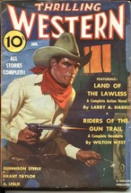 Thrilling Western Jan 1936--DEAD Man Walks By Gunnison STEELE-COMIC Art Stor... - $254.63