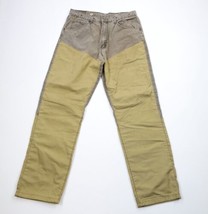 Vintage 90s Wrangler Mens 32x32 Distressed Denim Field Brush Jeans Pants Brown - £46.35 GBP
