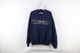 Vtg 90s Streetwear Mens Large Distressed American Hunter Deer Moose Sweatshirt - $44.50