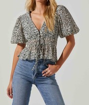 Astr Alexis Top In Black Multi Floral - Size S - £50.45 GBP