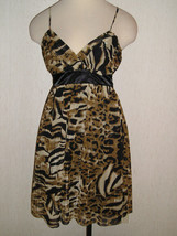 Alyn Paige Size 3/4 Animal Print Cocktail Dress Euc Free Us Shipping! - £10.12 GBP