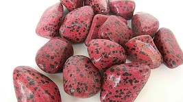 Three Red Dalmatian Tumbled Stones 35-50mm Healing Crystals Nightmares Grounds - £2.84 GBP