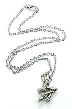 Flying Witch Necklace Pendant Broomstick 18&quot; Chain Wiccan Pagan Witch Boxed Gift - £10.14 GBP