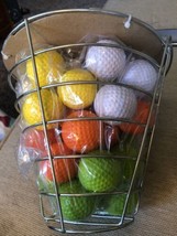 Jef World of Golf 42 Foam Practice Balls Multi-Colored Balls w/ Range Bucket NEW - £15.07 GBP