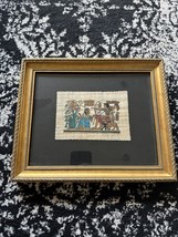 Vintage Papyrus Hand Painted Egyptian Art Framed - £55.13 GBP