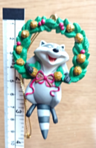 DISNEY Christmas Tree Ornaments Pocahontas Movie Meeko Racoon Figurine - £14.38 GBP