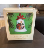 Mother Mom and Dad Christmas Ornament 1984 Ceramic Bell Hallmark Keepsake - $177.69 MXN