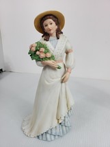 Figurine HOMCO Porcelain Victorian Lady Charlotte Rose #1468 1994 8 Inches Tall - £18.16 GBP