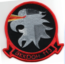 4&quot; NAVY VAW-113 SQUADRON BLACK EAGLES EMBROIDERED PATCH - £31.45 GBP
