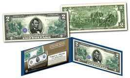 1914 Series $5 Abraham Lincoln FRN designed on modern Genuine $2 U.S. Bill - $14.92