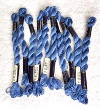 10 MINT Anchor Perle Pearl Cotton #978 Blue Embroidery Floss Vintage Skein - £13.13 GBP