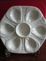 Antique Hard Paste Ceramic Majolica Oyster Plate 10&quot; - £51.32 GBP