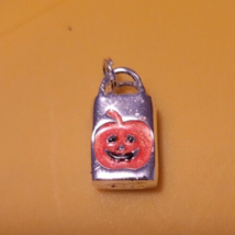 Pendant Halloween Pumpkin Trick or Treat &quot;Silver Tone&quot; Necklace Decorati... - $9.99