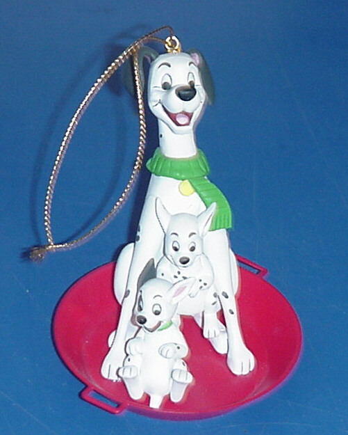 DISNEY'S CHRISTMAS MAGIC 101 Dalmatians on Snow Sled Disney Collectible Figurine - $79.99