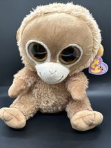 NEW WITH TAGS Ty Beanie Boos Tangerine the Monkey 6&quot; Glitter Eyes - £9.21 GBP