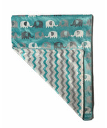 Petite L&#39;Amour Gender Neutral Reversible Whale Chevron Soft Plush Baby B... - $31.22 CAD