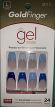 GoldFinger Full Cover Nails Press On Nails Gel Glam Design Nails Long GD13 - £11.60 GBP