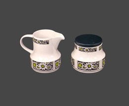 Johnson Brothers Samba flower-power creamer and covered sugar bowl made England. - £92.03 GBP