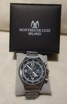 Montres De Luxe Milano Men&#39;s Type 12 Black_Grey All-Aluminum Chrono watch NEW - £359.44 GBP