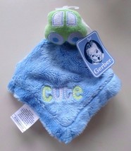 Gerber Baby Blue Green Car Cute Satin Lovey Security Blanket - $24.45