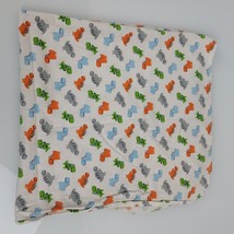 Orange Blue Green Gray White Gerber Cotton Flannel Dino Dinosaur Baby Bl... - $29.69