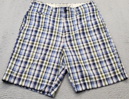 American Eagle Outfitters Short Men&#39;s 33 Multi Plaid Cotton Pockets Flat Front - $20.29