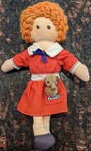 Vintage Knickerbocker Little Orphan Annie Plush Doll W/ Dog Sandy in Pocket 1977 - £13.98 GBP