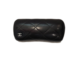 CHANEL Black Quilted Eye Glass Case - Fits Eyeglasses or Sunglasses - £39.49 GBP