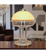 Design Art Déco Table Lamp &quot;ARTE DÈ DOME&quot; Unique Table Light Brass Nickel - $594.24