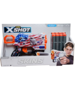 Dart Blaster X-Shot Defense Force RWB Menace Skins ZURU Gaming, Foam 80&#39;... - $4.99