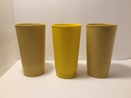 3 Vintage Tupperware Tumbler Plastic Cups Glasses - £3.66 GBP
