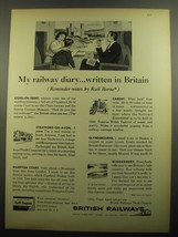 1960 British Railways Ad - My railway diary written in Britain - £11.73 GBP
