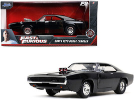 Dom&#39;s 1970 Dodge Charger 500 Black Fast &amp; Furious 9 F9 2021 Movie 1/24 Diecast C - £32.30 GBP