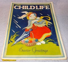 Vintage Child Life Easter Magazine April 1937 Matilda Breuer Cover - $19.95