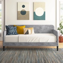 Twin size Modern Grey Silver Velvet Upholstered Daybed - $8,474.03 MXN