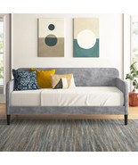 Twin size Modern Grey Silver Velvet Upholstered Daybed - $628.40 CAD