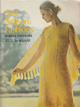 Knit Crochet Bernat Sun Season Fashions Bikini Dresses Tops Suits Men Also 46 Pg - £11.78 GBP