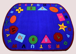 Star of Shapes children&#39;s educational and play printed rug  6&#39;6&quot; x 8&#39;4&quot;  #2028 - £226.73 GBP