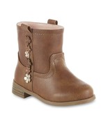 Toddler Girls Cowboy Ankle Boots Western with Flowers Size 10 11 or 12 - £11.98 GBP
