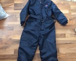 Vintage Sno Mo Beeler by Wonderalls Child Size 12 Snowmobile Suit Navy Blue - £40.36 GBP