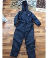 Vintage Sno Mo Beeler by Wonderalls Child Size 12 Snowmobile Suit Navy Blue - £40.25 GBP